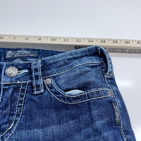 Silver Jeans Co Aiko Boot Cut Womens SZ 28/33‎ Dark Wash Blue Denim - Picture 5 of 7